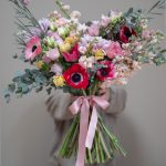 Pale Pink Heart Flower Bouquet3