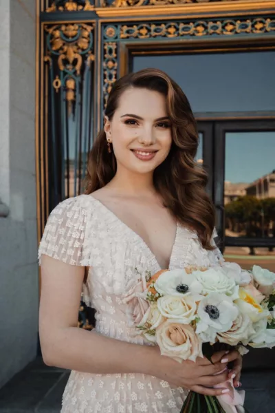 Large Bridal Bouquet and Boutonniere_142023