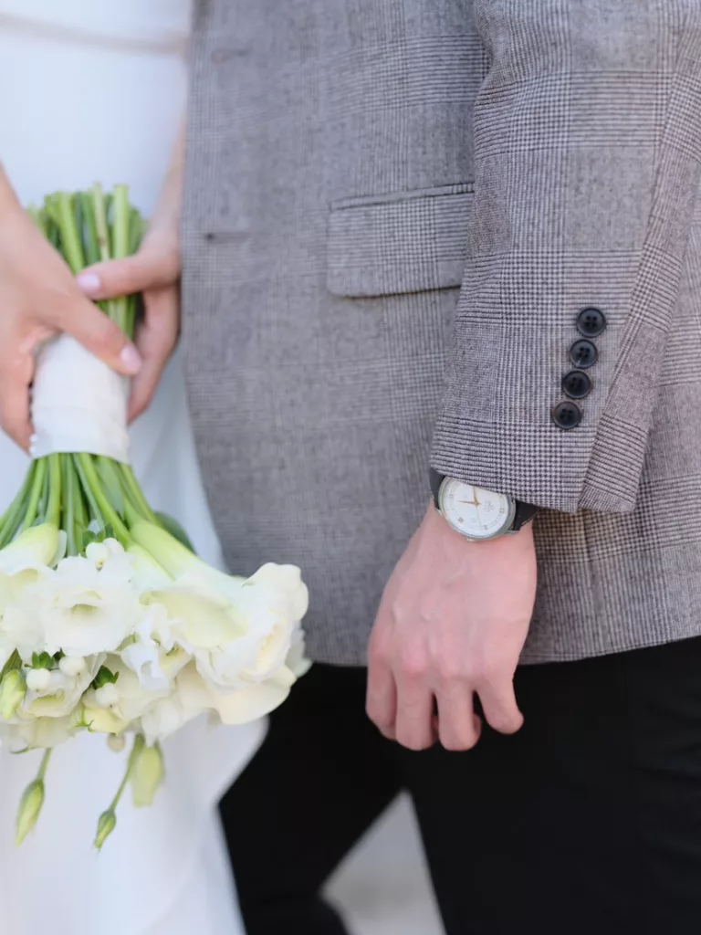 Small Bridal Bouquet & Boutonniere, California_012023