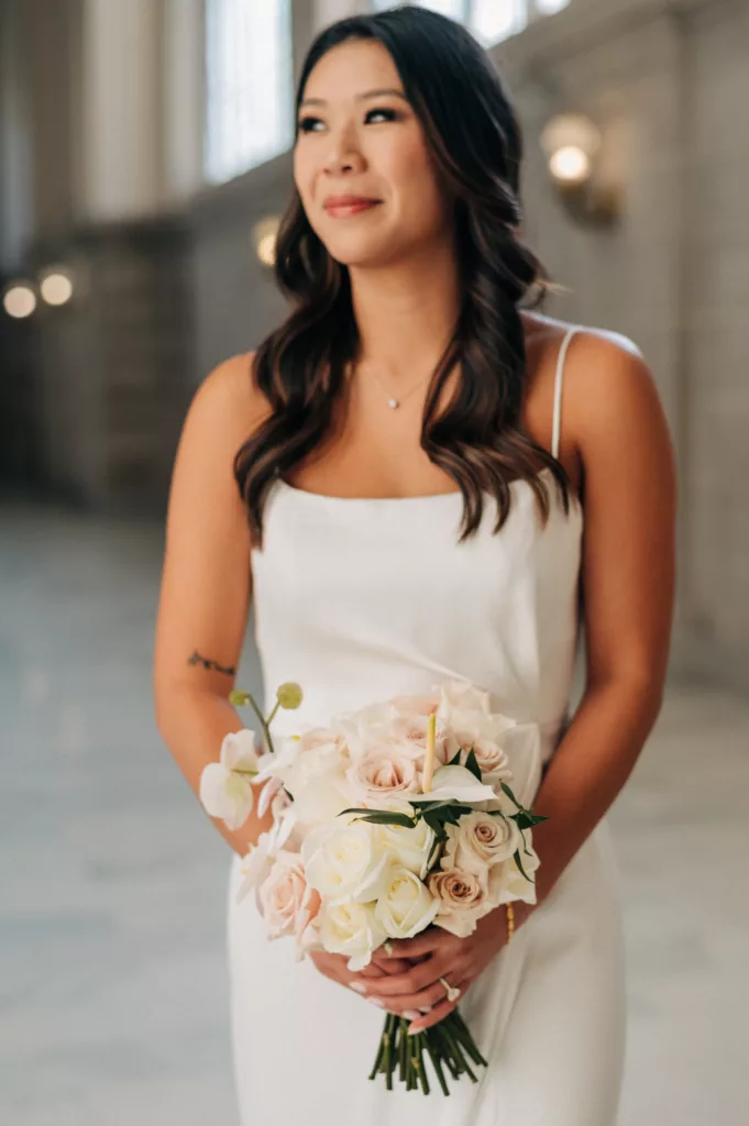 Small Bridal Bouquet & Boutonniere, California_042023