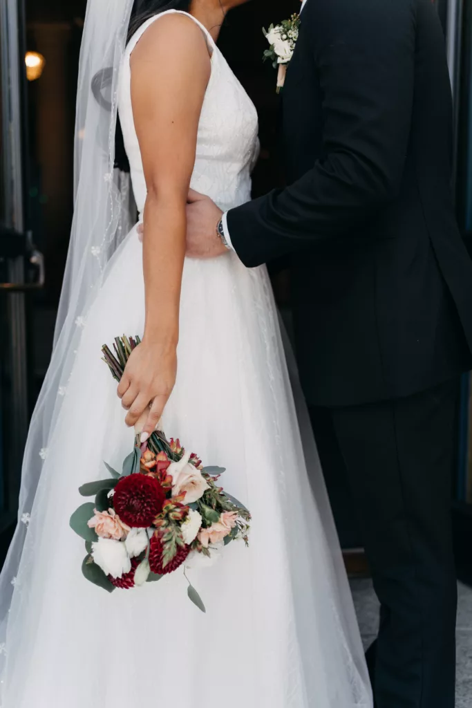 Small Bridal Bouquet & Boutonniere, California_022023