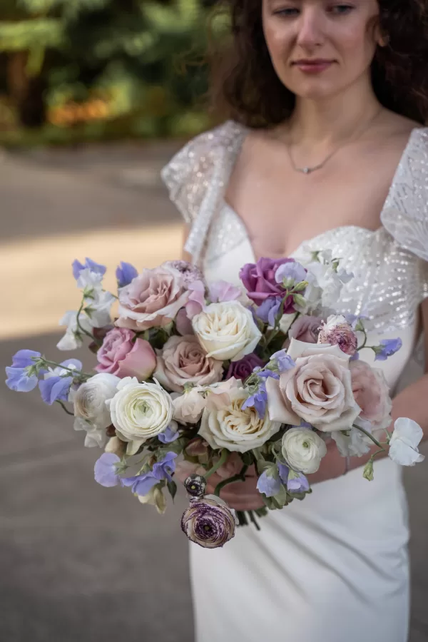 Small hand-tied bridal bouquet