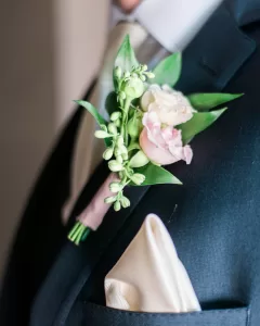 Boutonnière with roses