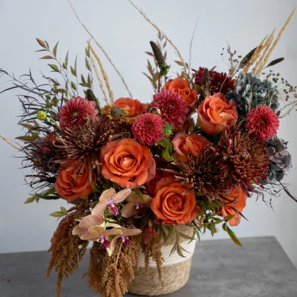 Flame of Fall Large Bloom Basket1
