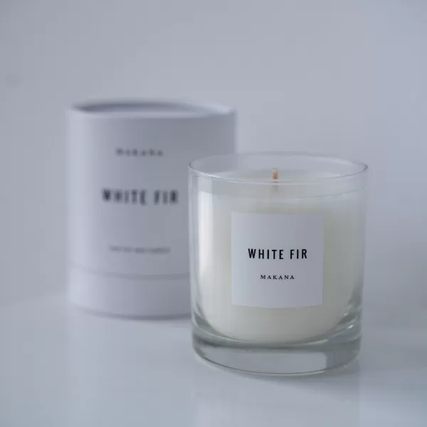 White Fir Candle in glass