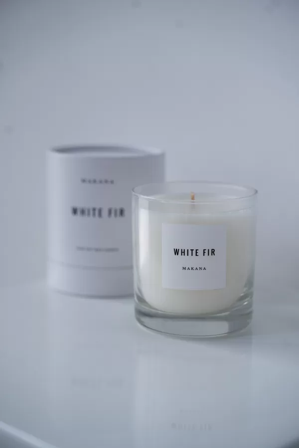 White Fir Candle in glass