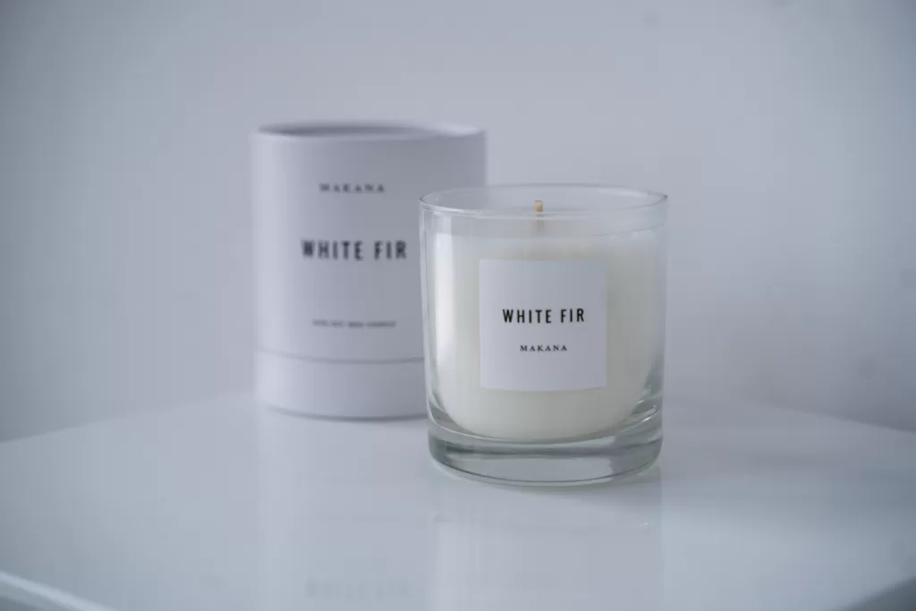 White Fir Candle in glass1