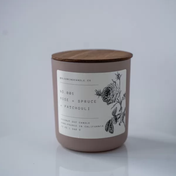 Rose and Patchouli large candle1