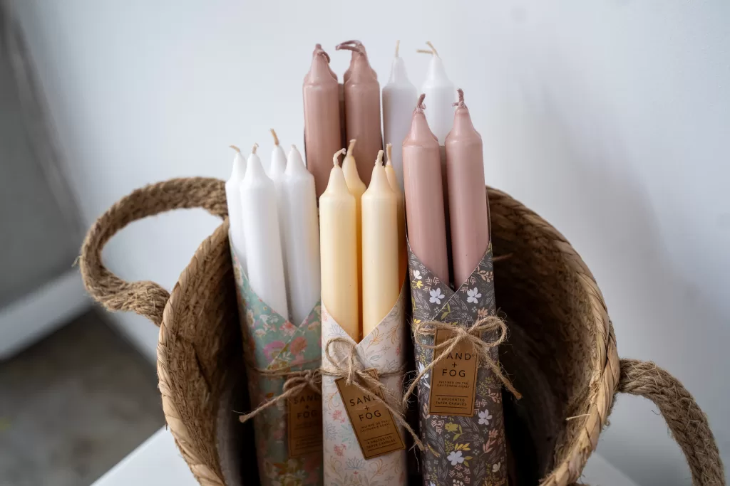 Sand and Fog Taper Candles