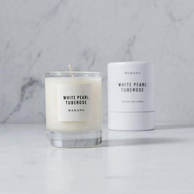 white pearl petite candle