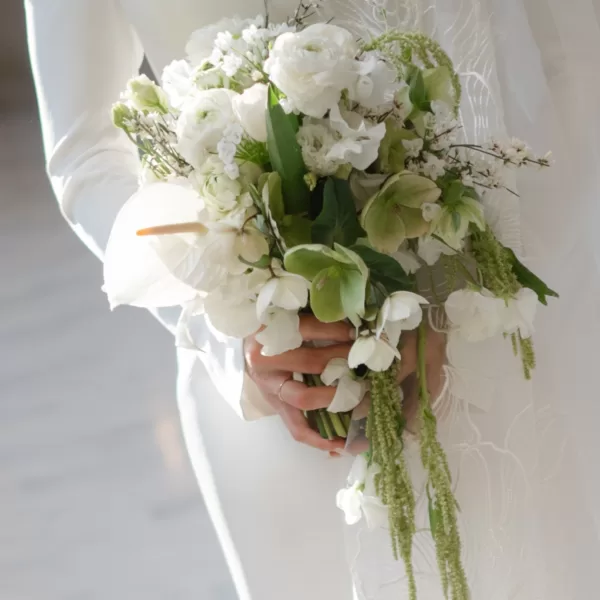 Modern Bridal Bouquet & Boutonnière
