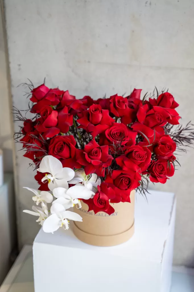 French Kiss Bloom Box with red roses