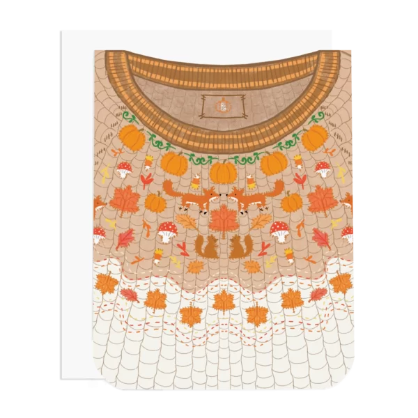 Autumn Sweater Greeting Card
