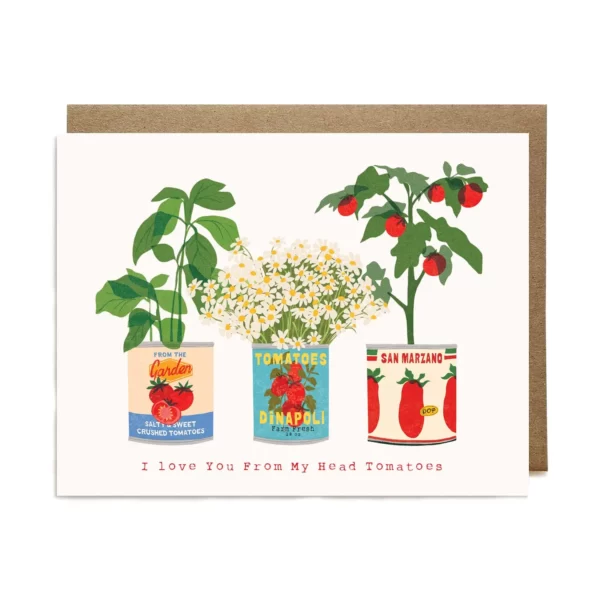 Valentine'S Day Flowers 23 Tomato Plant Love Card | Greeting Card